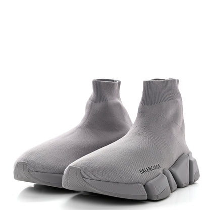 Balenciaga Technical 3D Recycled Knit Womens Speed 2.0 Sneakers 39 Monocolor Grey 3 of 7