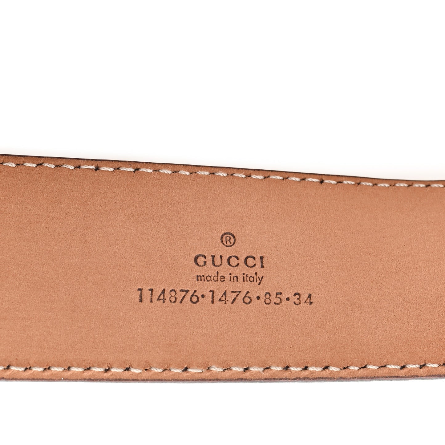 Guccissima Interlocking G Belt 85 34 Silver