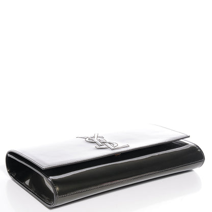 Saint Laurent Patent Large Belle De Jour Clutch Green 4 of 7