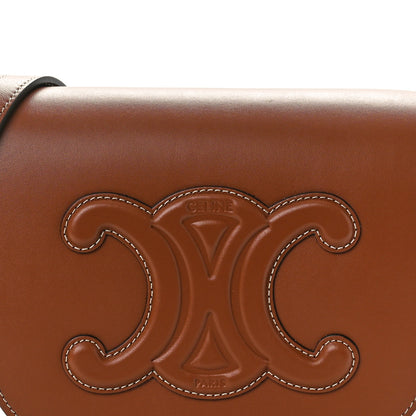 Celine Smooth Calfskin Cuir Triomphe Folco Crossbody Bag Tan 7 of 9