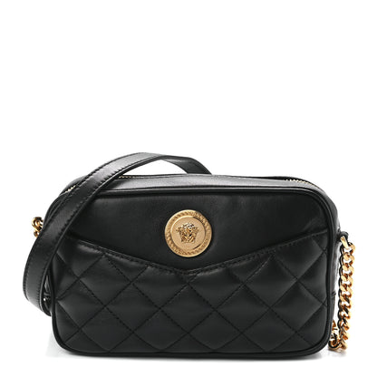 Versace Nappa Quilted Medusa Camera Bag Black 1 of 12