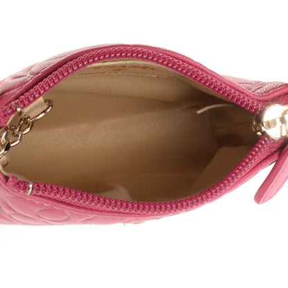 Chanel Lambskin Camellia Embossed Key Holder Case Fuchsia 6 of 8
