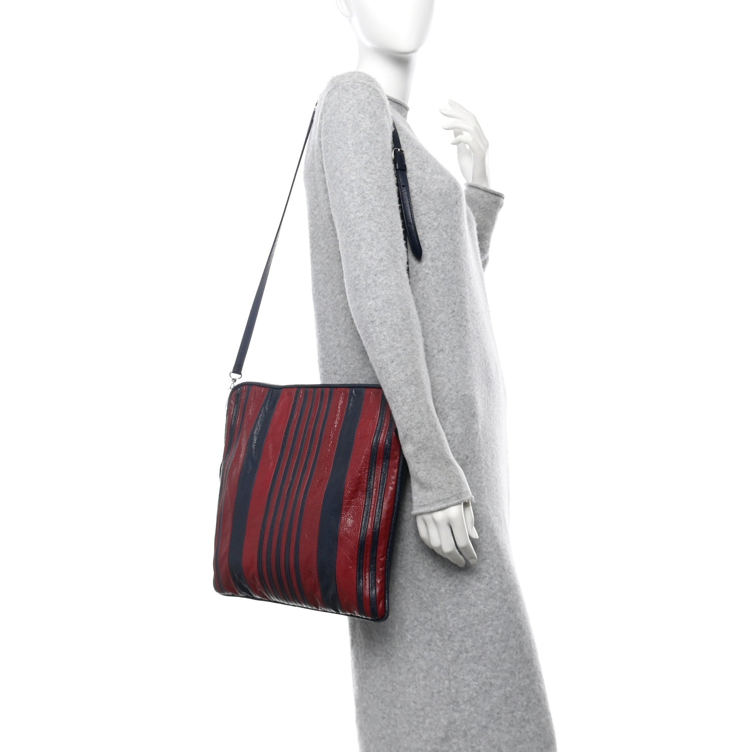 Balenciaga Agneau S Cushion Square Crossbody Dark Night Red 2 of 12