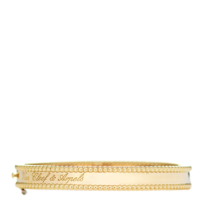 Van Cleef & Arpels 18K Yellow Gold Perlee Signature Bangle Bracelet S 3 of 5