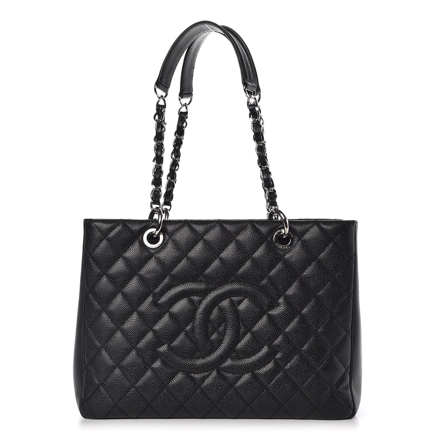Caviar Quilted Grand Shopping Tote GST Black