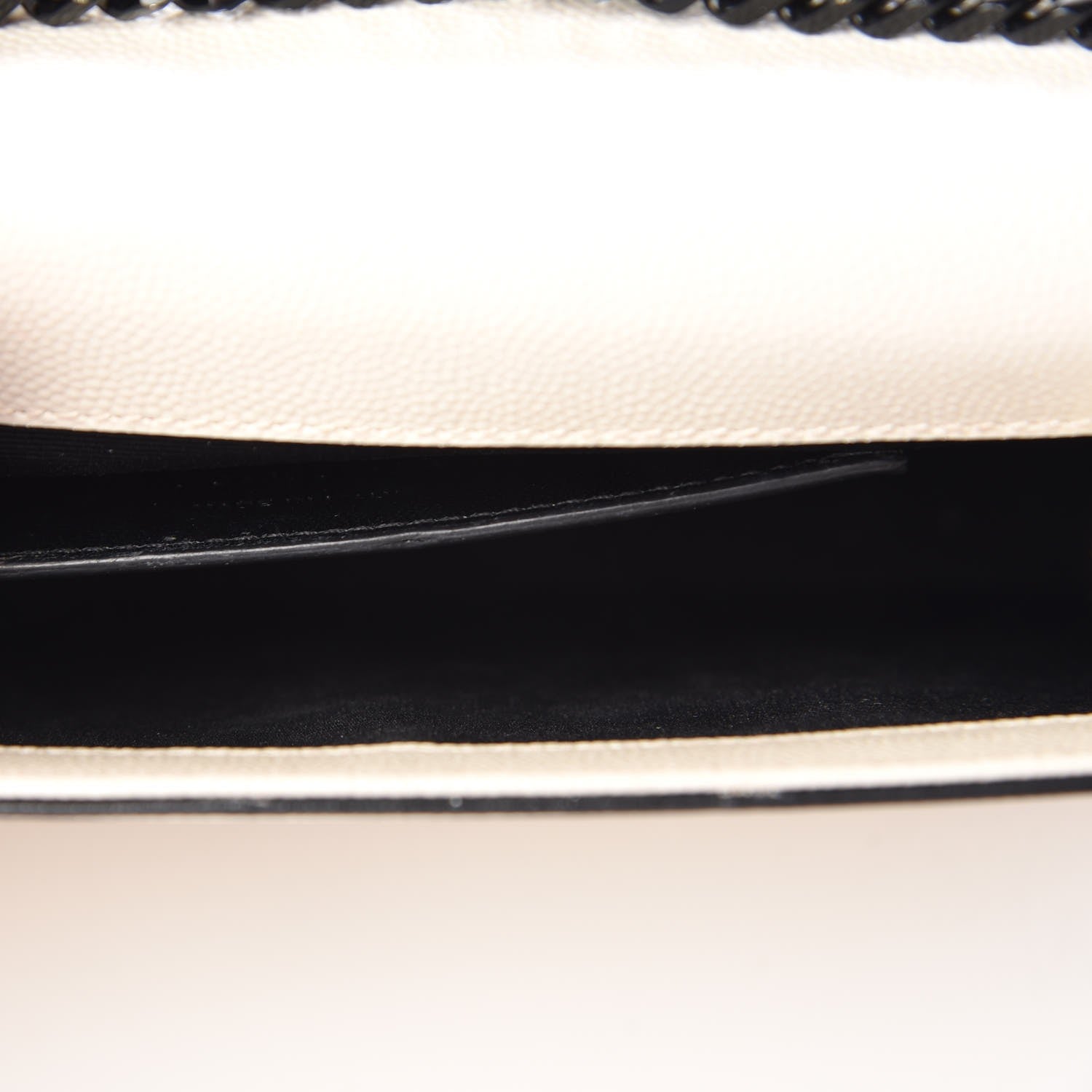 Saint Laurent Grain De Poudre Medium Classic Monogram Kate Satchel Porcellana Black 8 of 12