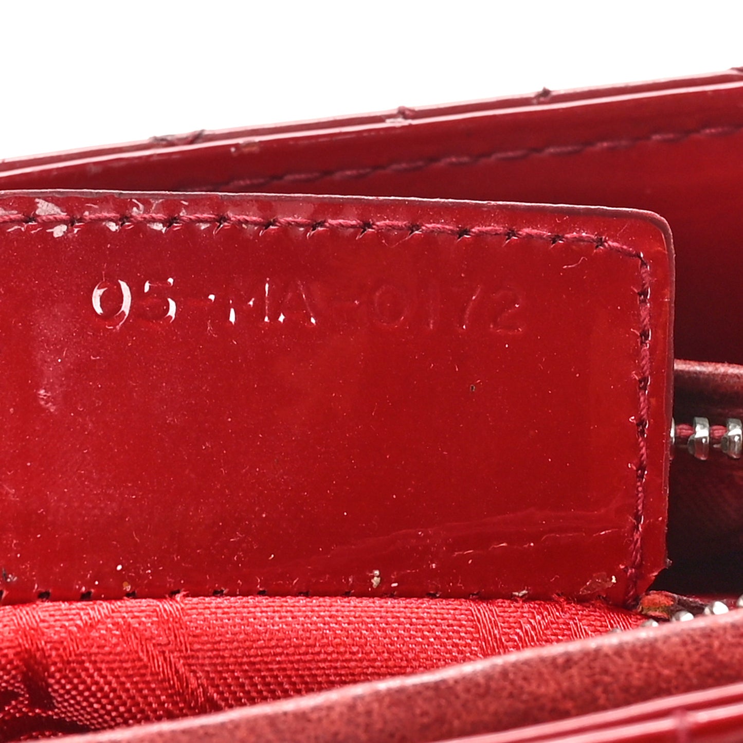 Patent Cannage Medium Lady Dior Red