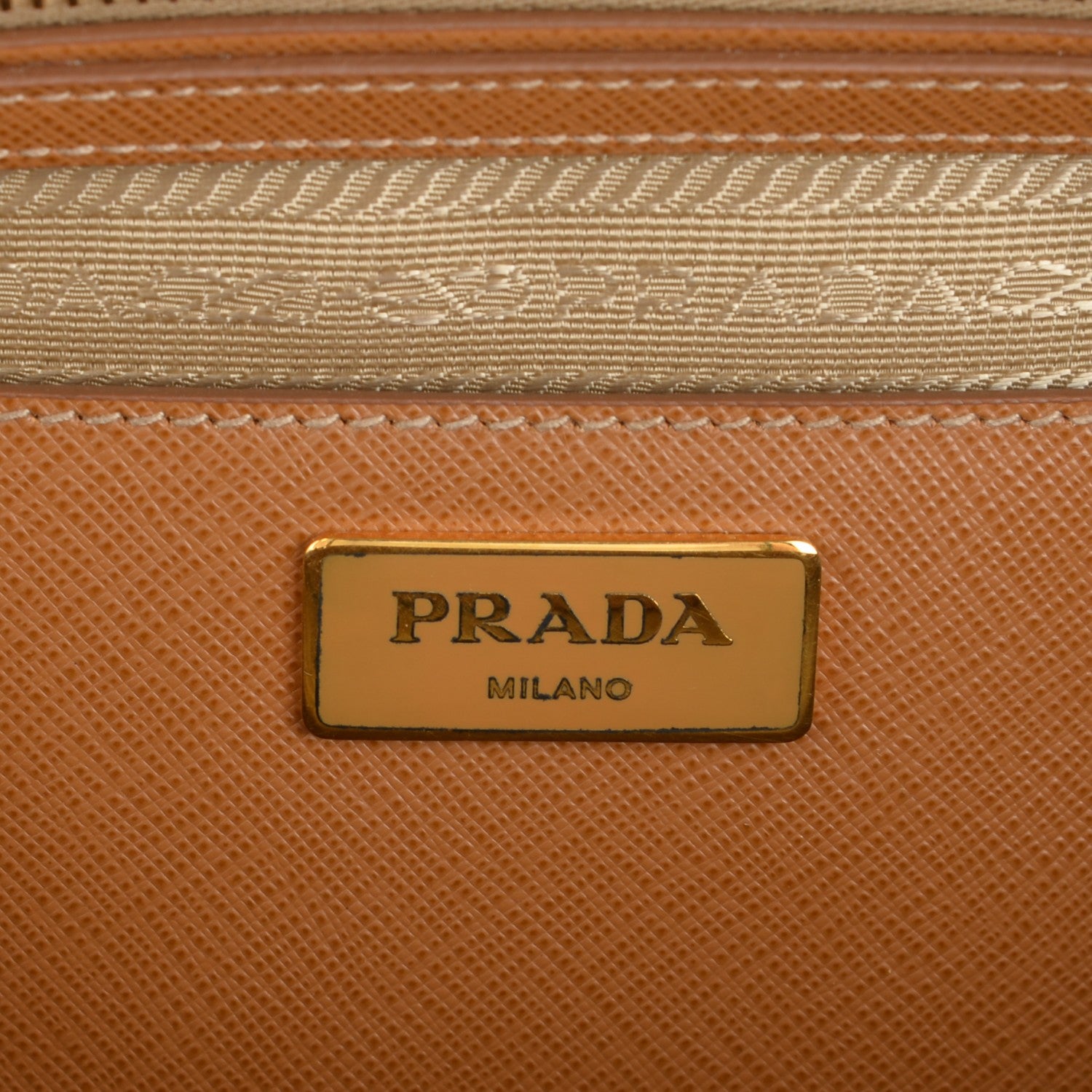 Prada Saffiano Lux Extra Large Galleria Double Zip Tote Caramel 6 of 8