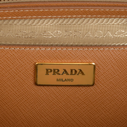 Prada Saffiano Lux Extra Large Galleria Double Zip Tote Caramel 6 of 8