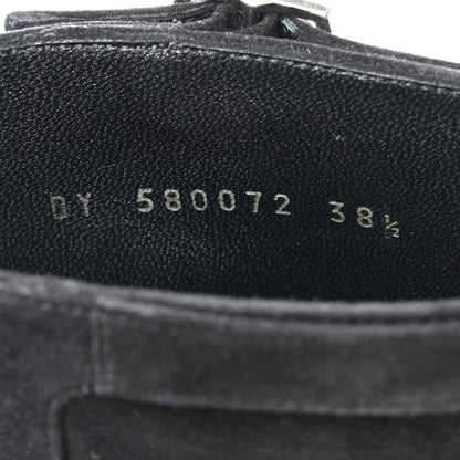 Saint Laurent Cashmere Lou 75 Strap Zip Boots 38.5 Black 7 of 8
