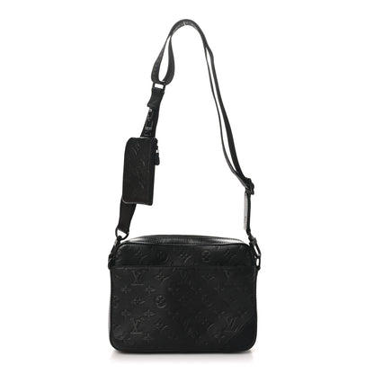 Louis Vuitton Calfskin Monogram Shadow Duo Messenger Black 1 of 10