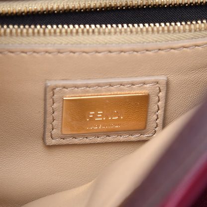 Fendi Nappa Mini Peekaboo Iconic Satchel Black Cherry Brown 9 of 11