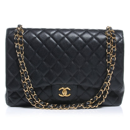Chanel Caviar Maxi Single Flap Black 1 of 7