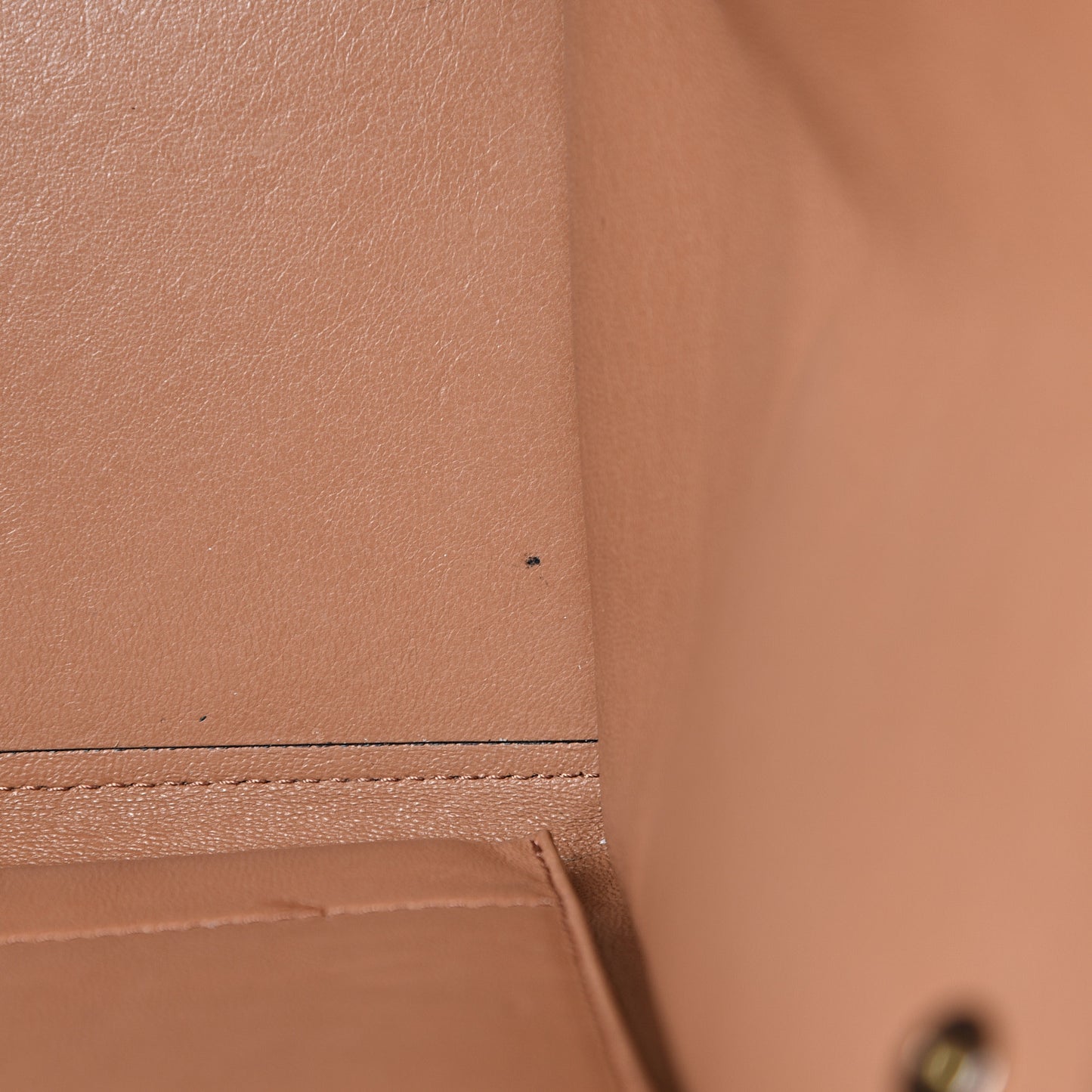 Natural Calfskin Suede Medium Trapeze Tan
