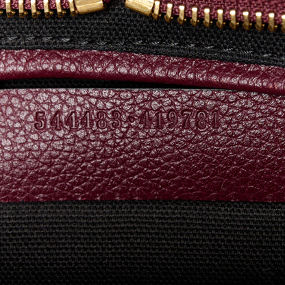 Alexander McQueen Pebbled Calfskin Mini Padlock Tote Bordeaux 7 of 12