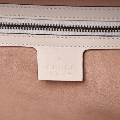 Gucci Calfskin Matelasse Sylvie Web Small GG Marmont Top Handle Shoulder Bag White 7 of 10