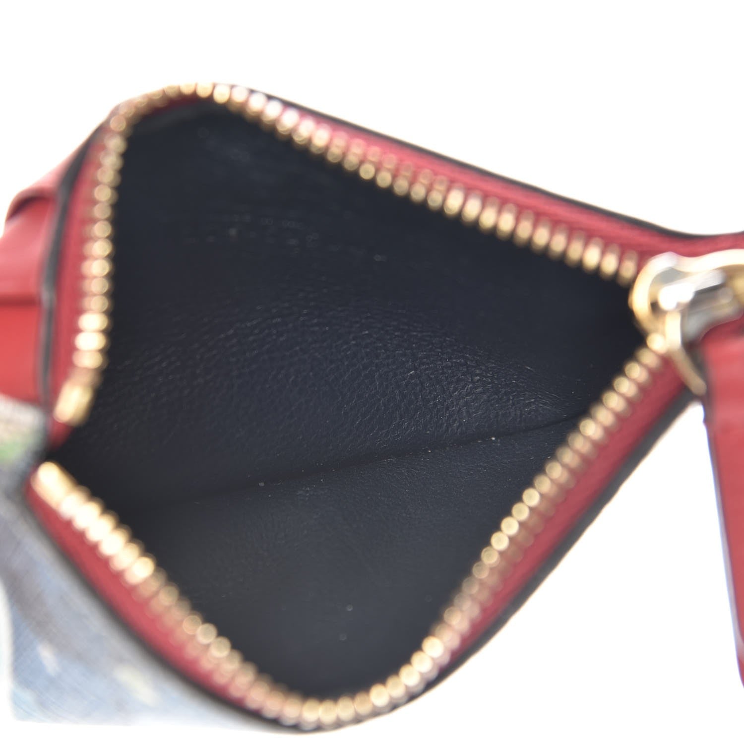 Gucci GG Supreme Monogram Blooms Coin Case Card Holder Beige Blue Navy Hibiscus Red 5 of 7