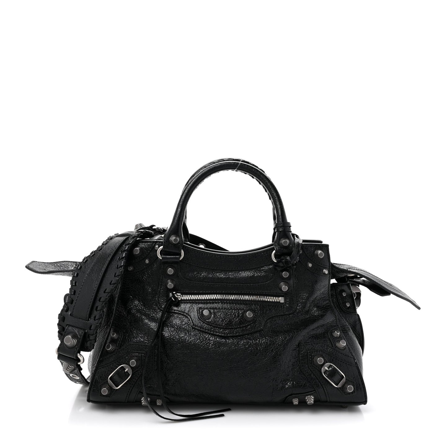 Agneau Arena Small Neo Cagole City Handbag Black
