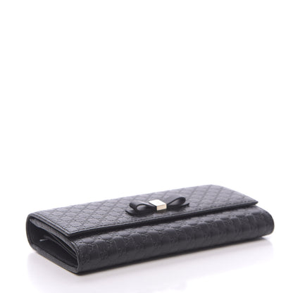 Gucci Microguccissima Bow Continental Wallet Black 4 of 8