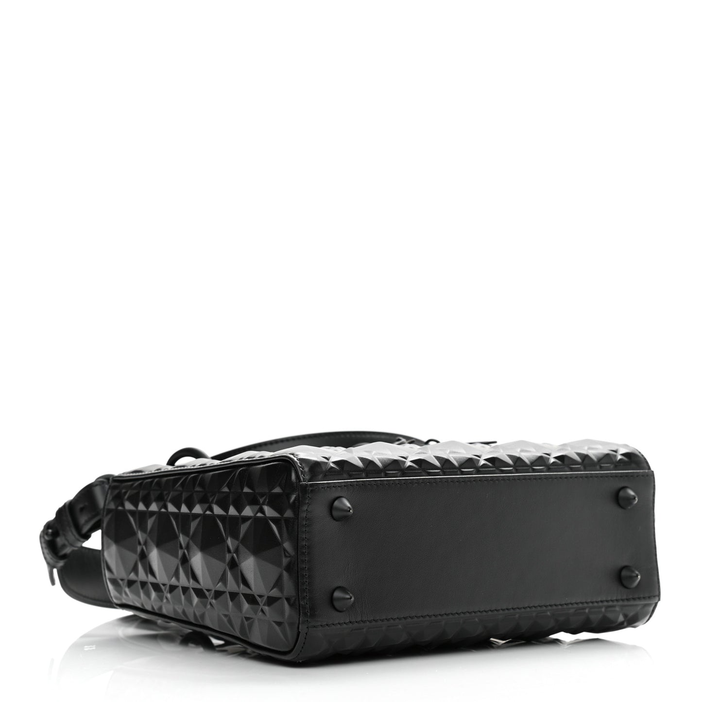 Calfskin Cannage Diamond Small My ABCDior Lady Dior Black