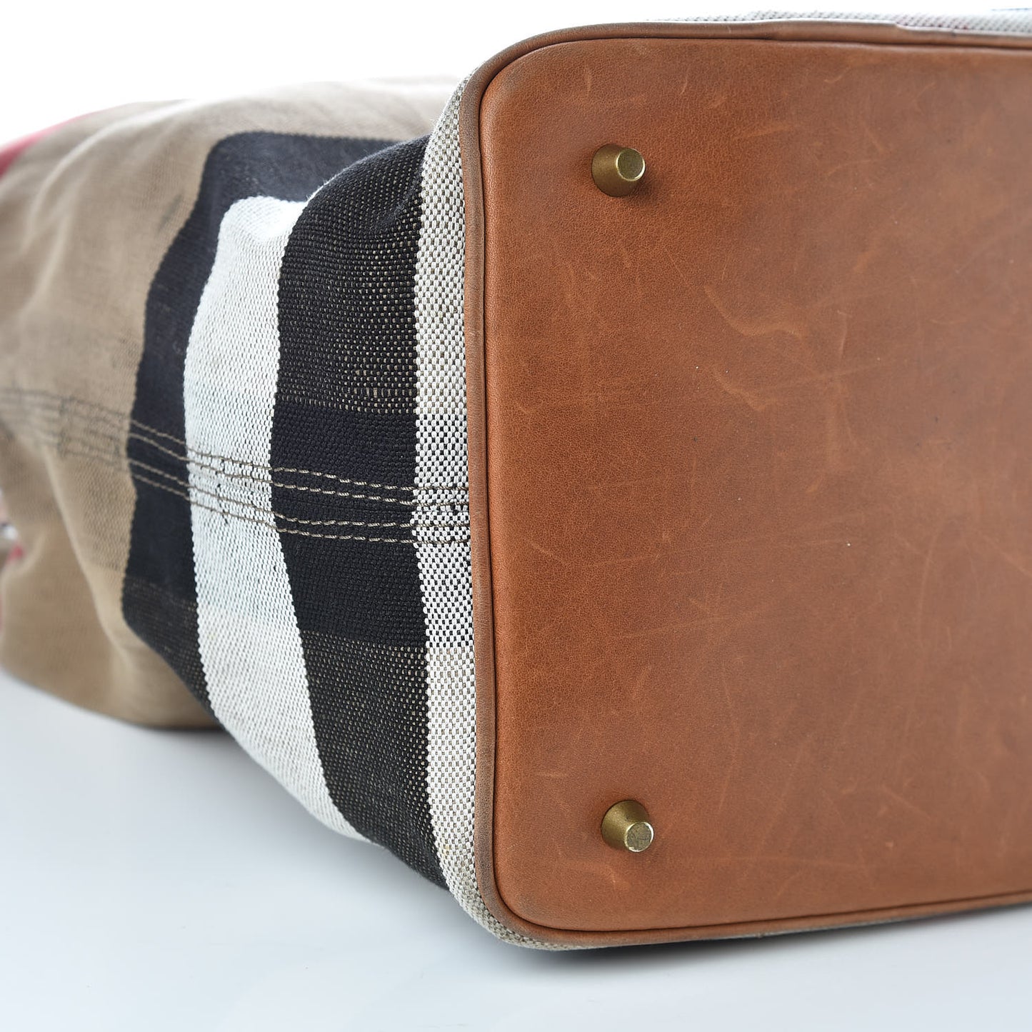 Canvas Mega Check Medium Ashby Hobo Saddle Brown