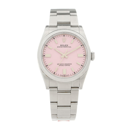 Rolex Stainless Steel 36mm Oyster Perpetual Watch Candy Pink 126000 1 of 5