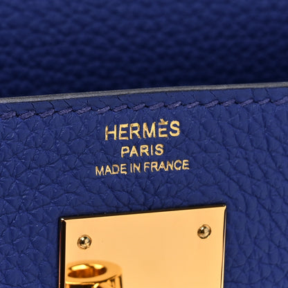 Hermes Togo Kelly Retourne 28 Bleu Royal 6 of 11