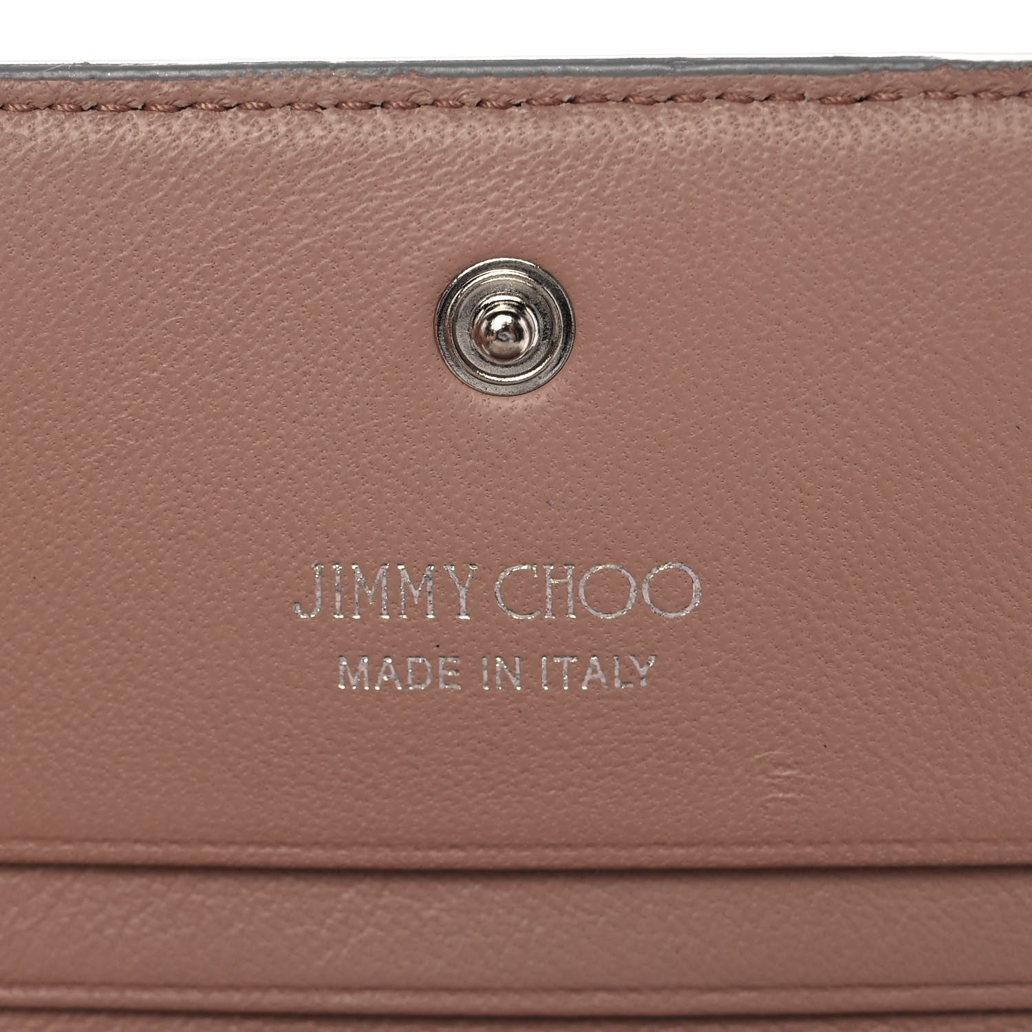 Jimmy Choo Coarse Glitter Calfskin Palace Wallet Silver 6 of 11