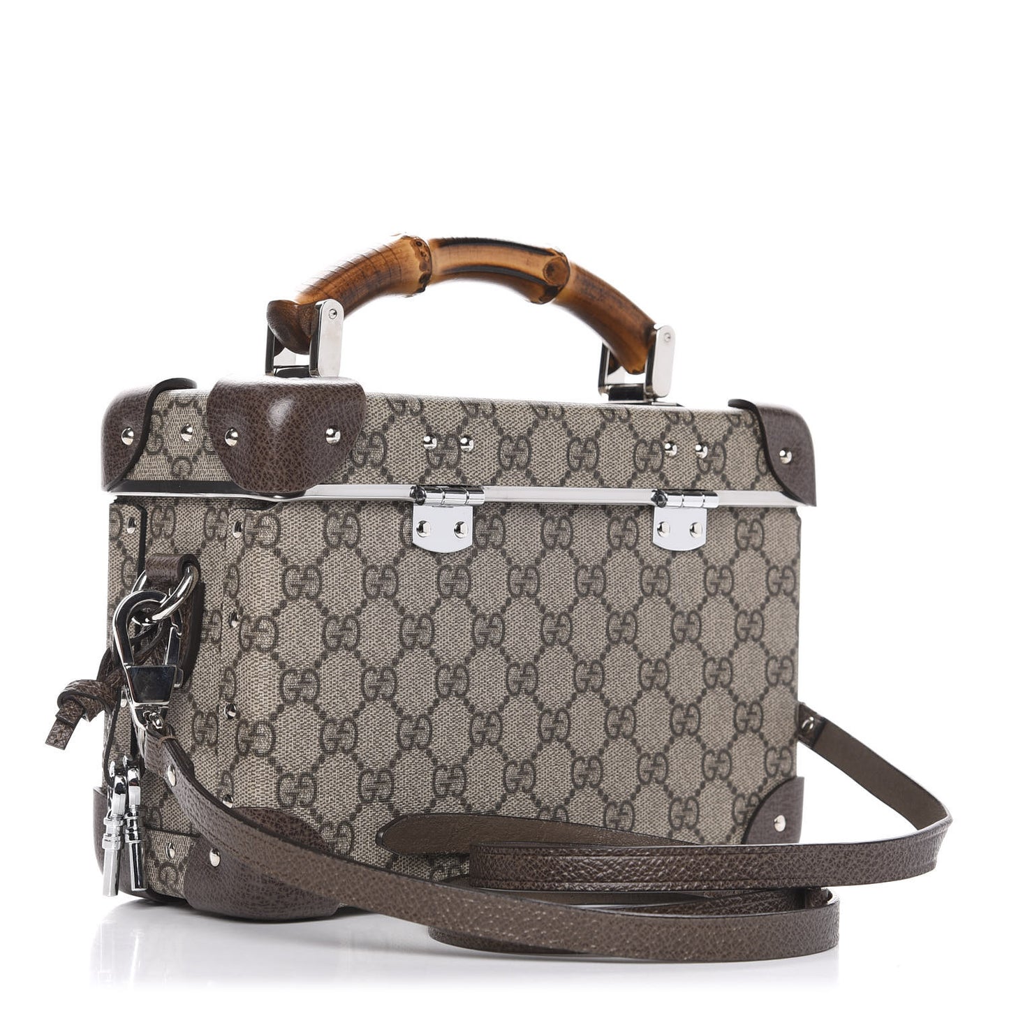 GG Supreme Monogram Globe-Trotter Beauty Case Brown