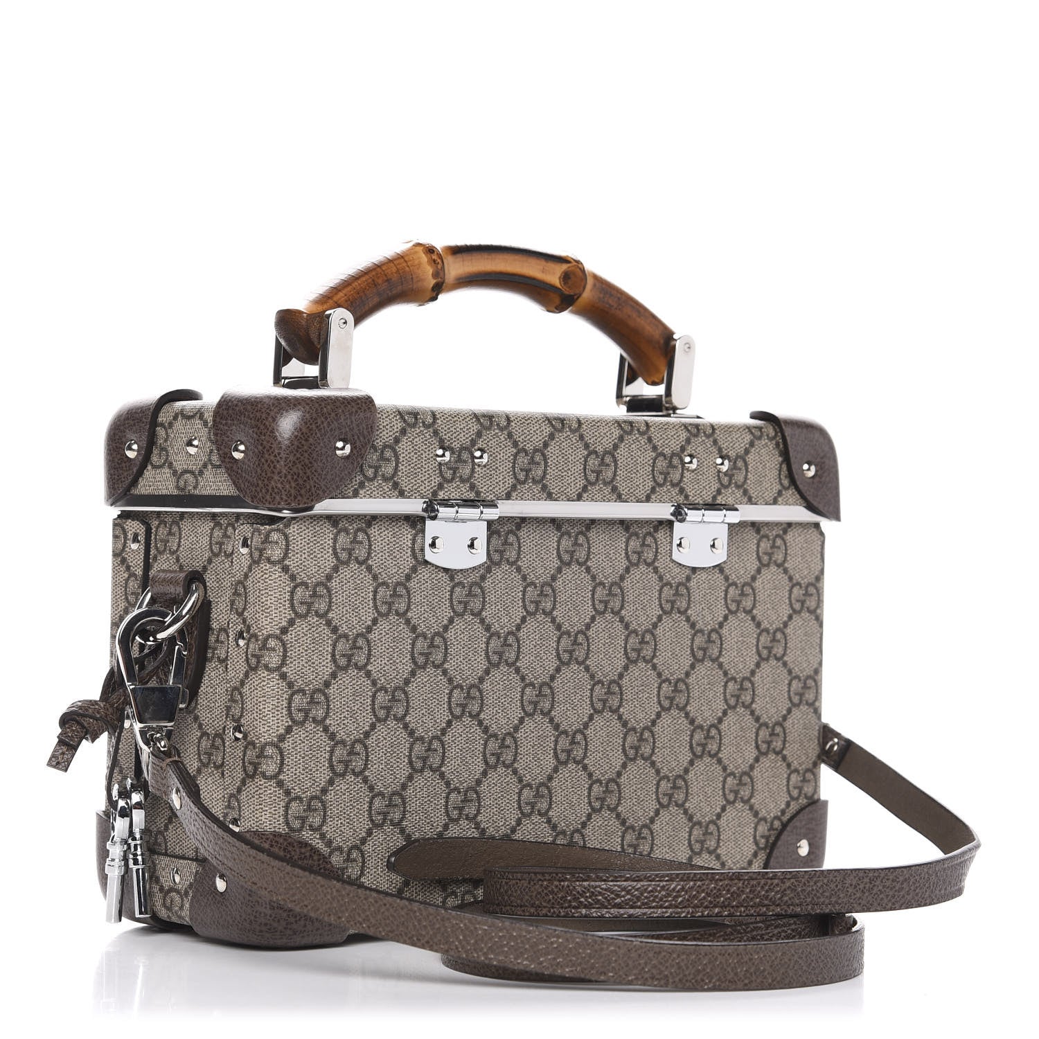 Gucci GG Supreme Monogram Globe-Trotter Beauty Case Brown 2 of 9