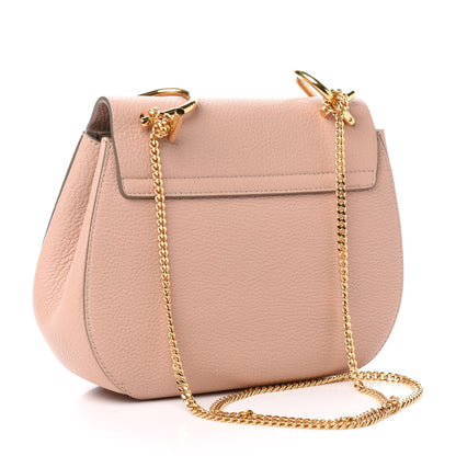 Chloe Grained Lambskin Drew Shoulder Bag Cement Pink 3 of 11