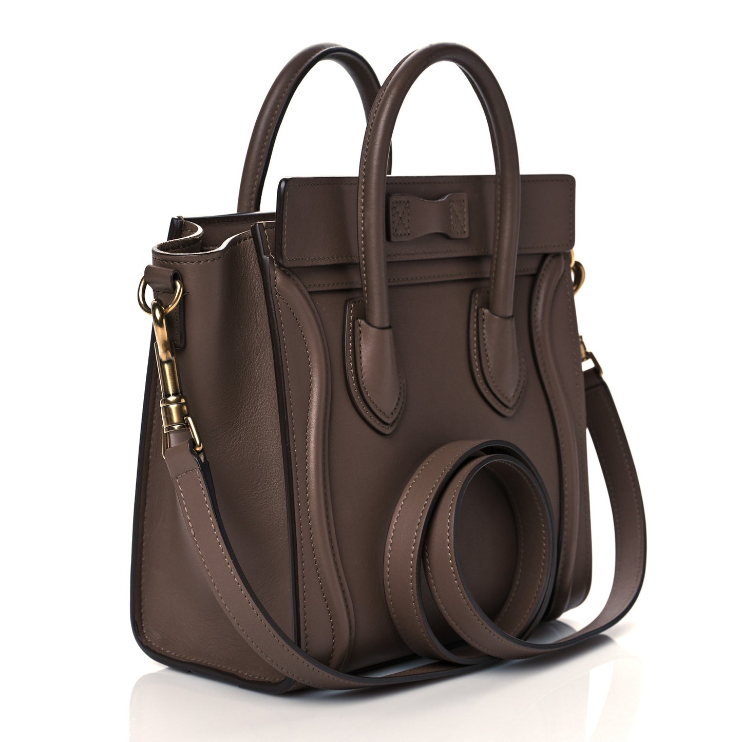 Smooth Calfskin Nano Luggage Camel