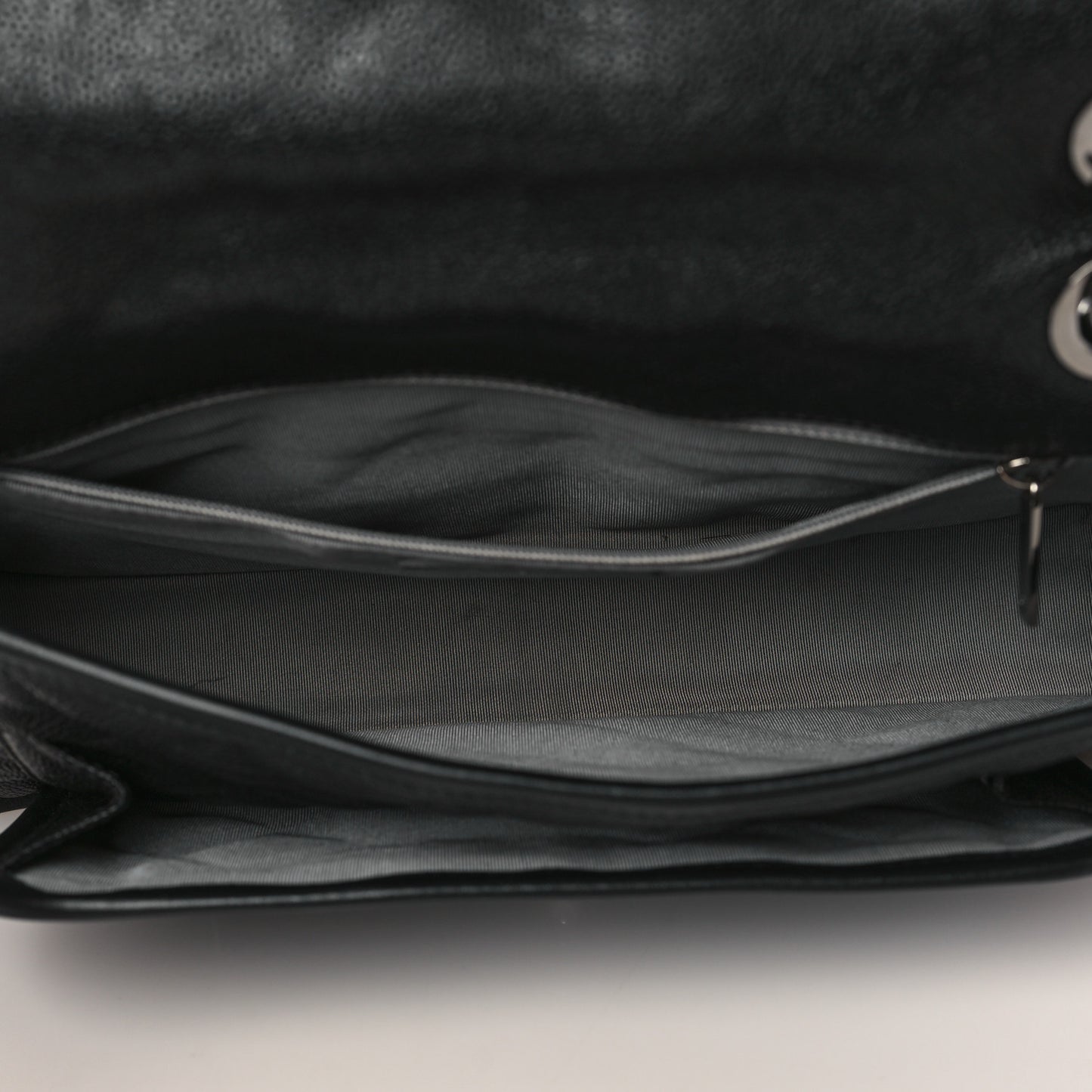 Caviar Quilted Medium French Riviera Flap Black