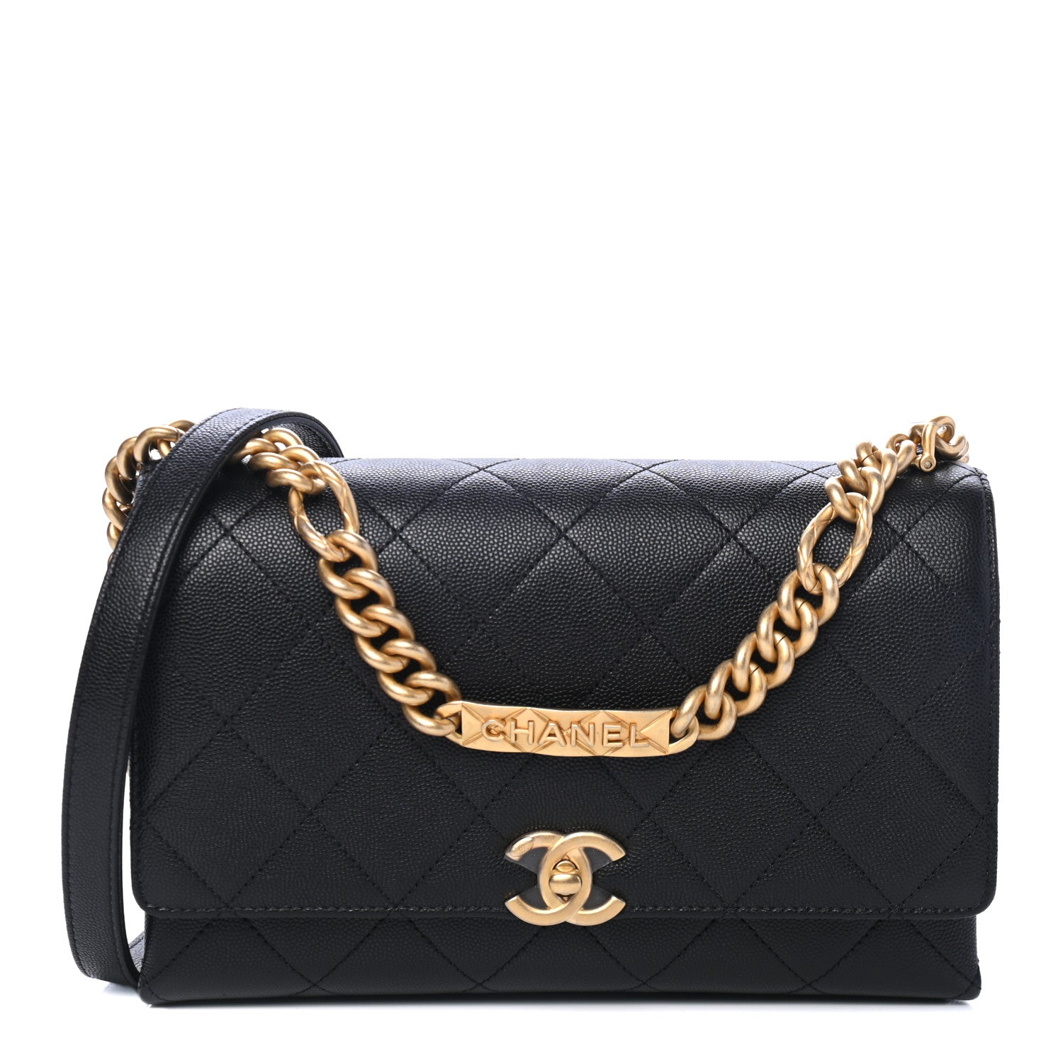 Chanel Caviar Quilted Mini Bracelet On Chain Flap Black 2 of 4