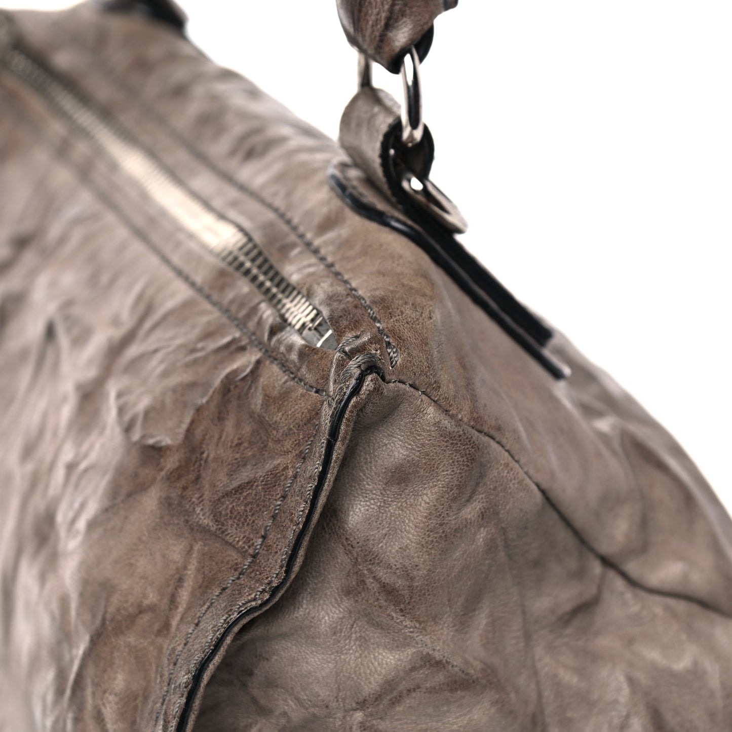 Tumbled Sheepskin Small Pandora Charcoal