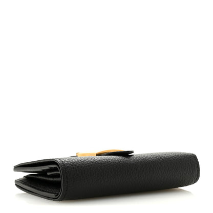 Louis Vuitton Grained Calfskin Low Key Compact Wallet Black 4 of 6
