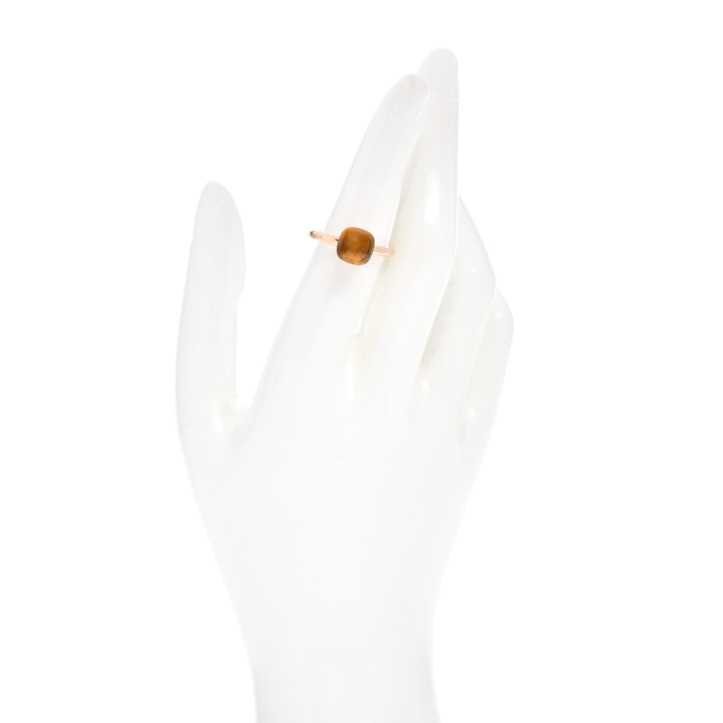 18K Rose Gold Citrine Petit Nudo Ring 53 6.25