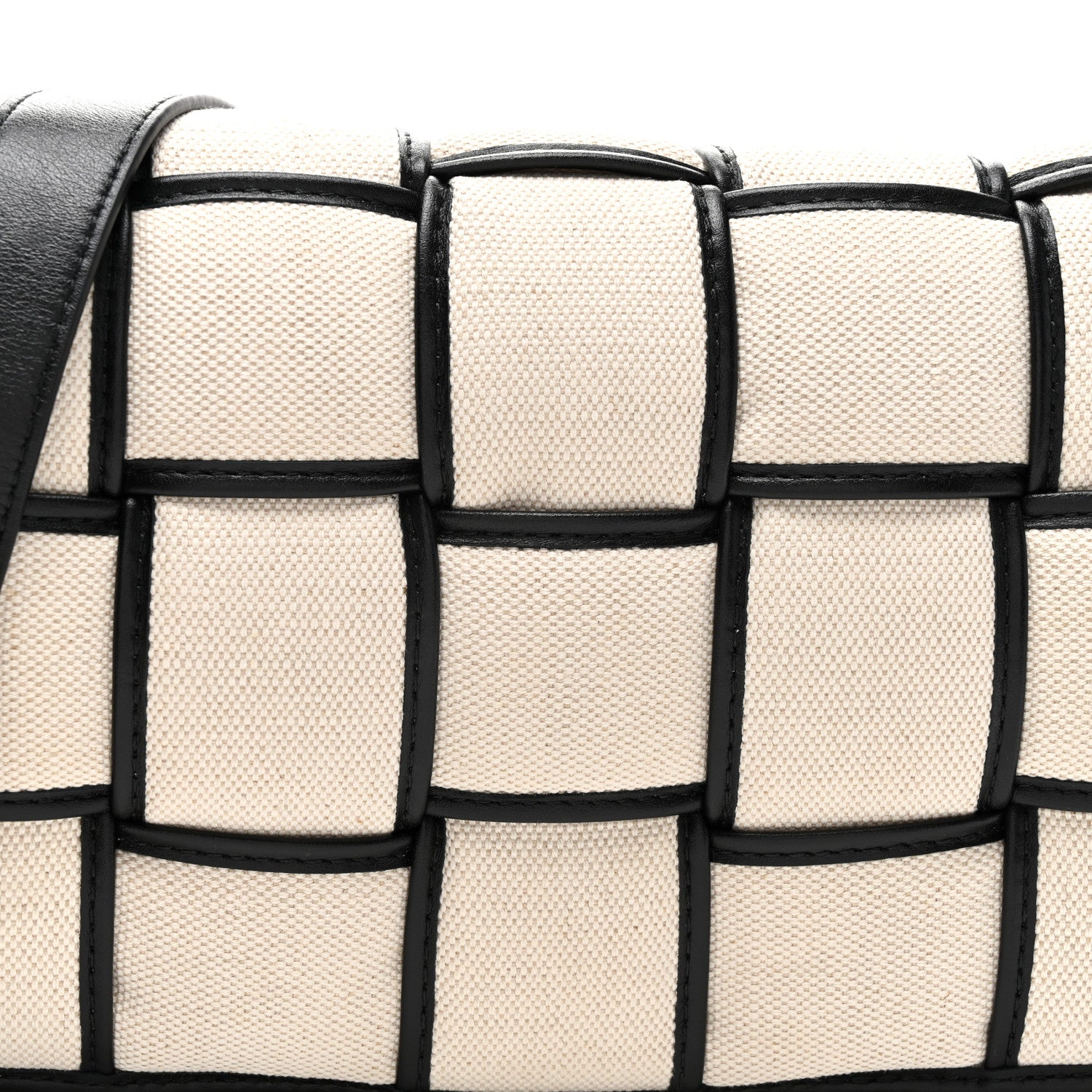 Bottega Veneta Denim Maxi Intrecciato Padded Cassette Crossbody Bag Natural Black 8 of 10