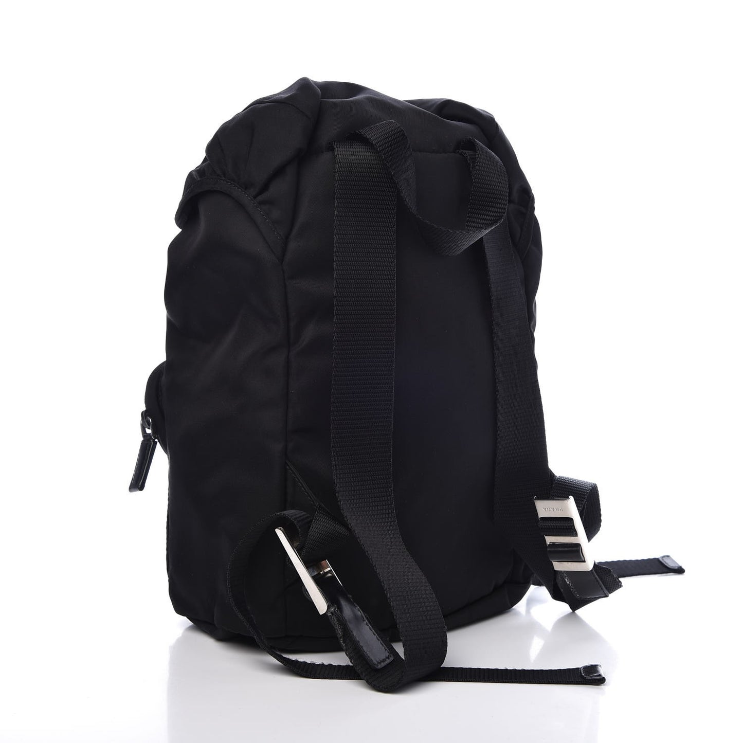 Tessuto Nylon Double Buckle Backpack Black