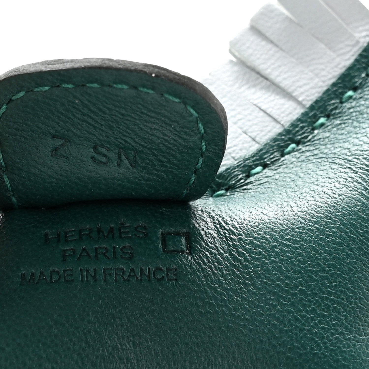 Hermes Milo Lambskin Matte Alligator Touch Grigri Rodeo Horse Bag Charm PM Malachite Menthe Bleu Brume Very Jade 3 of 5
