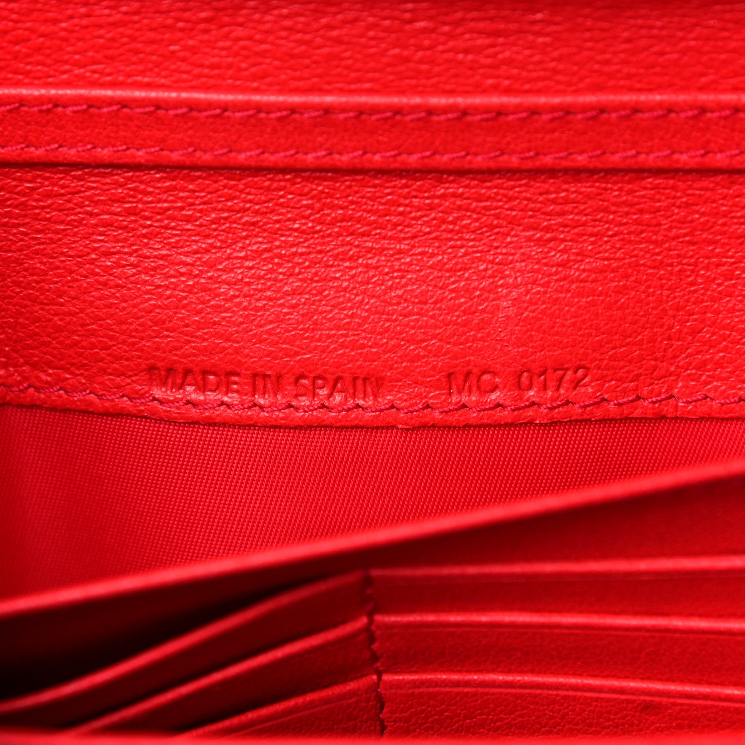 Christian Dior Patent Cannage Lady Dior Rendezvous Wallet On Chain Red 7 of 14
