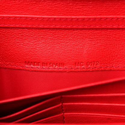 Christian Dior Patent Cannage Lady Dior Rendezvous Wallet On Chain Red 7 of 14