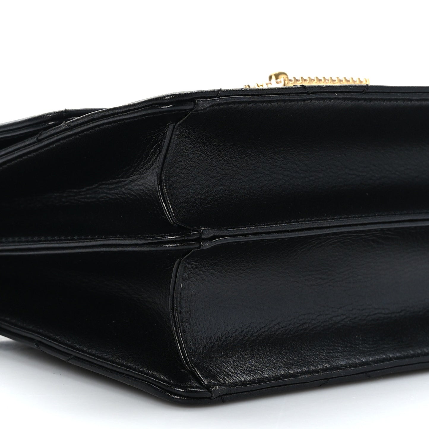Calfskin Strass Quilted Mini Flap Black