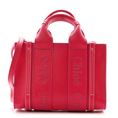 Chloe Calfskin Mini Woody Ribbon Tote Fizzy Pink 1 of 16