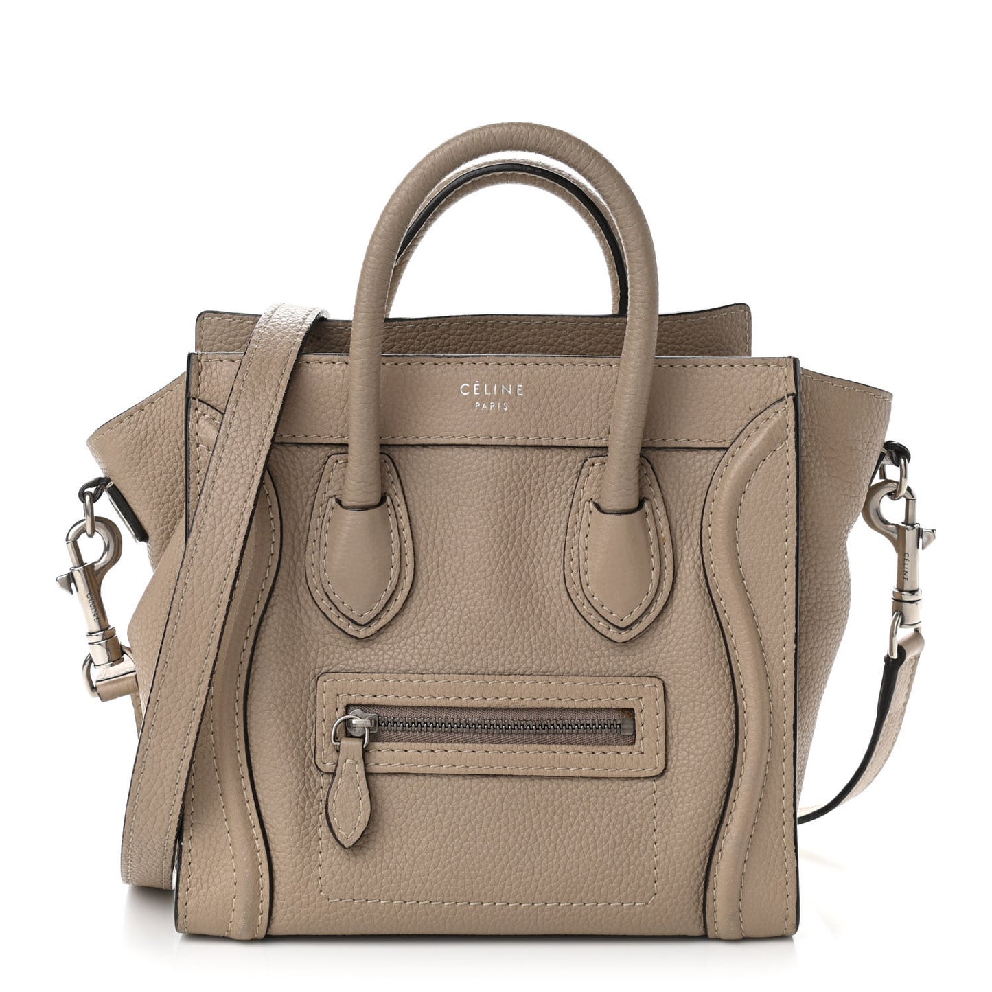 Drummed Calfskin Nano Luggage Dune