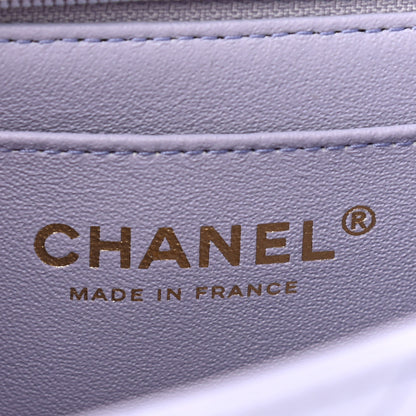 Chanel Lambskin Quilted Mini Top Handle Rectangular Flap Light Purple 6 of 9