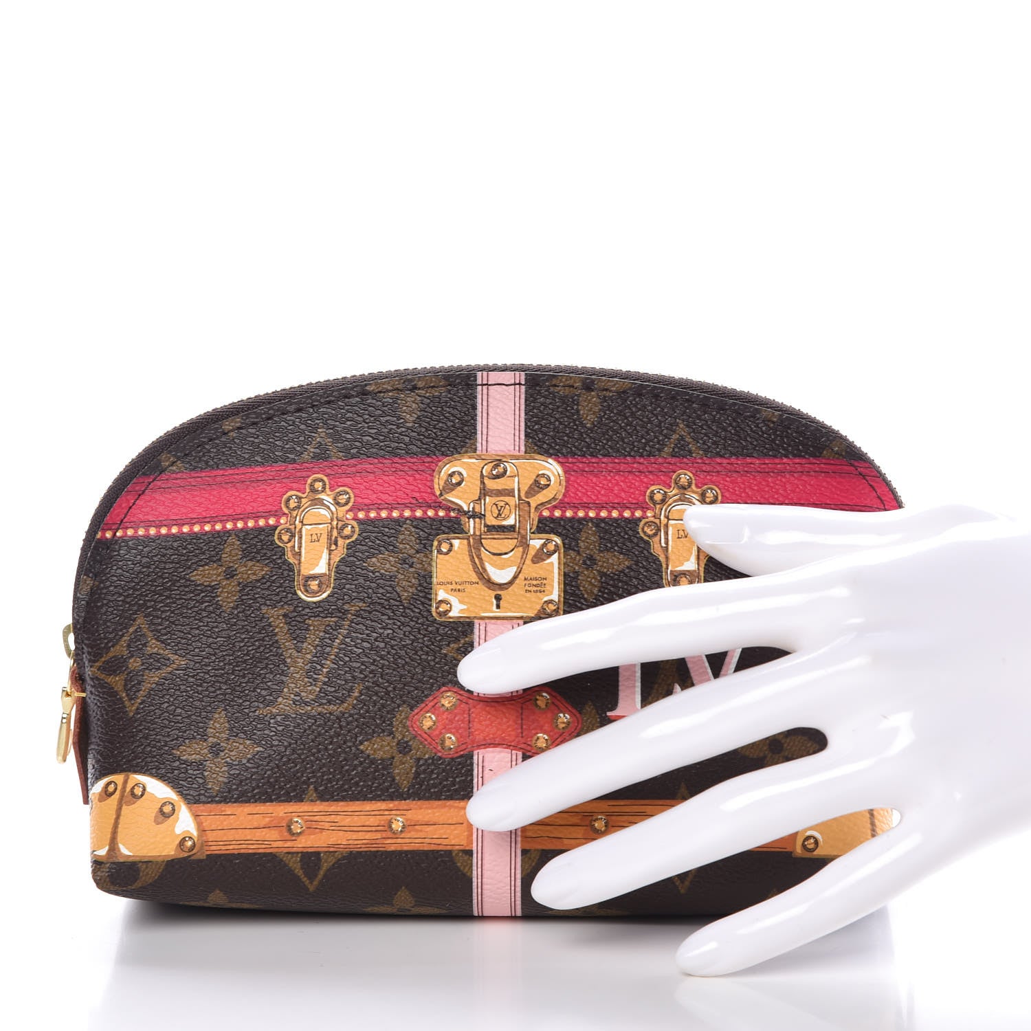 Louis Vuitton Monogram Summer Trunks Cosmetic Pouch PM 2 of 8
