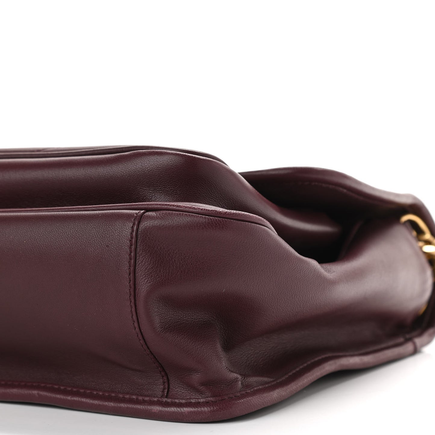 Lambskin Matelasse Monogram Medium Niki Chain Satchel Burgundy
