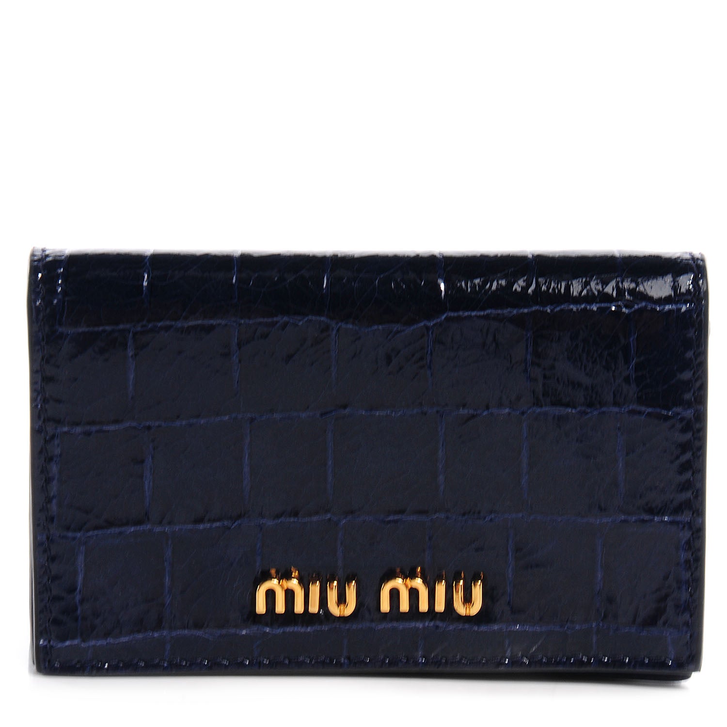 Miu Miu Saint Cocco Lux Card Case Bleuette 1 of 8