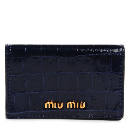 Miu Miu Saint Cocco Lux Card Case Bleuette 1 of 8